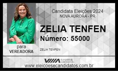 Candidato ZELIA TENFEN 2024 - NOVA AURORA - Eleições