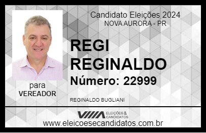 Candidato REGI    REGINALDO 2024 - NOVA AURORA - Eleições