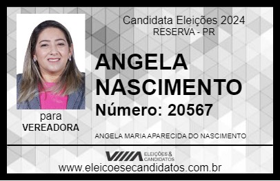 Candidato ANGELA NASCIMENTO 2024 - RESERVA - Eleições