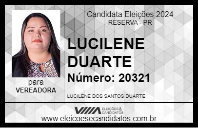 Candidato LUCILENE DUARTE 2024 - RESERVA - Eleições