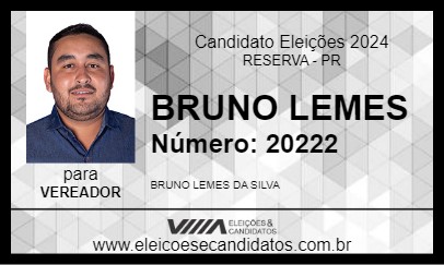 Candidato BRUNO LEMES 2024 - RESERVA - Eleições