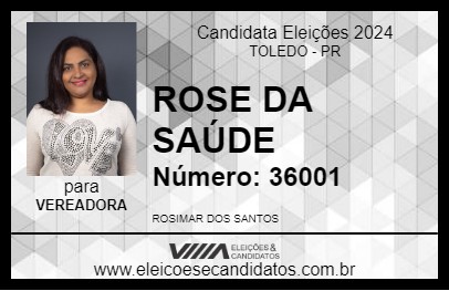 Candidato ROSE DA SAÚDE 2024 - TOLEDO - Eleições