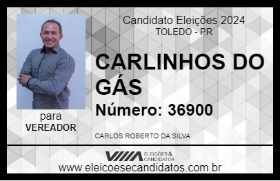 Candidato CARLINHOS DO GÁS 2024 - TOLEDO - Eleições