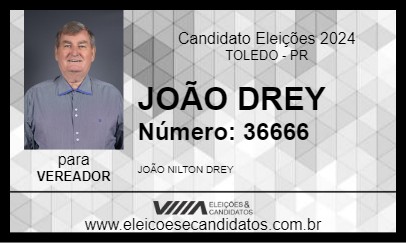 Candidato JOÃO DREY 2024 - TOLEDO - Eleições