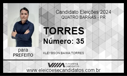 Candidato TORRES 2024 - QUATRO BARRAS - Eleições