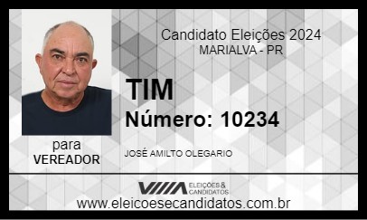 Candidato TIM 2024 - MARIALVA - Eleições