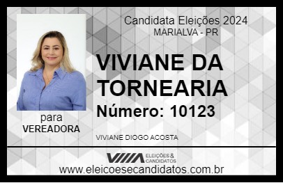 Candidato VIVIANE DA TORNEARIA 2024 - MARIALVA - Eleições