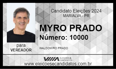 Candidato MYRO PRADO 2024 - MARIALVA - Eleições