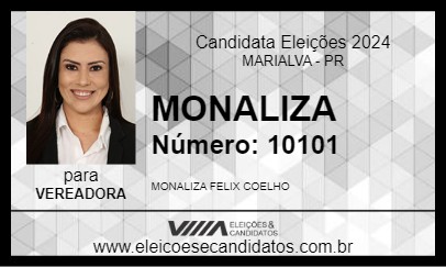 Candidato MONALIZA 2024 - MARIALVA - Eleições