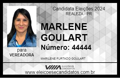 Candidato MARLENE GOULART 2024 - REALEZA - Eleições