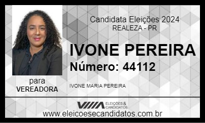 Candidato IVONE PEREIRA 2024 - REALEZA - Eleições