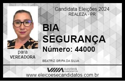 Candidato BIA SEGURANÇA 2024 - REALEZA - Eleições