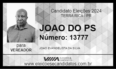 Candidato JOAO DO PS 2024 - TERRA RICA - Eleições