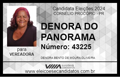 Candidato DENORA DO PANORAMA 2024 - CORNÉLIO PROCÓPIO - Eleições