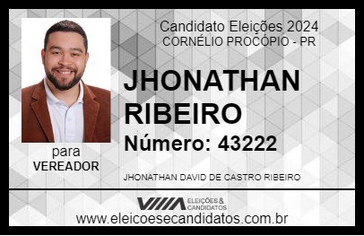 Candidato JHONATHAN RIBEIRO 2024 - CORNÉLIO PROCÓPIO - Eleições