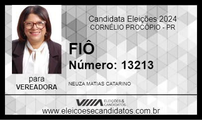 Candidato FIÔ 2024 - CORNÉLIO PROCÓPIO - Eleições