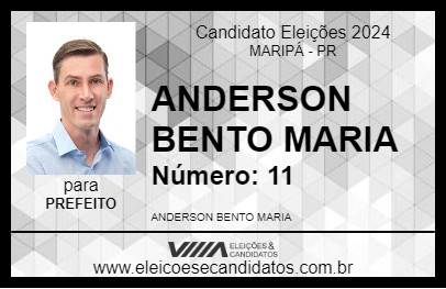 Candidato ANDERSON BENTO MARIA 2024 - MARIPÁ - Eleições