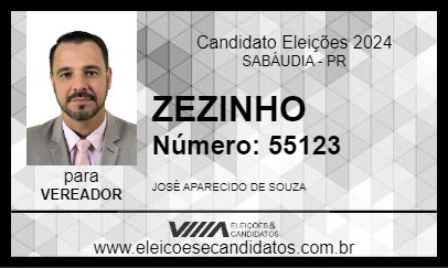 Candidato ZEZINHO 2024 - SABÁUDIA - Eleições