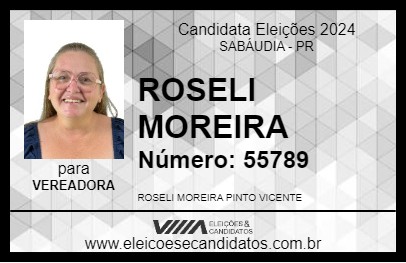 Candidato ROSELI MOREIRA 2024 - SABÁUDIA - Eleições