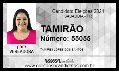 Candidato TAMIRÃO 2024 - SABÁUDIA - Eleições