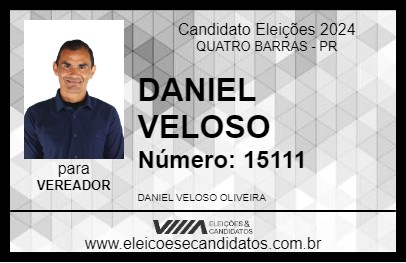 Candidato DANIEL VELOSO 2024 - QUATRO BARRAS - Eleições