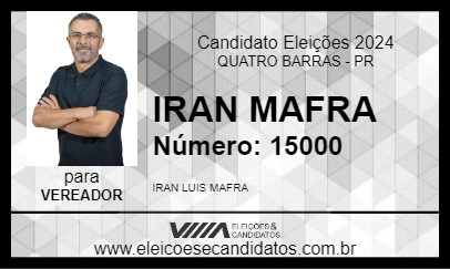 Candidato IRAN MAFRA 2024 - QUATRO BARRAS - Eleições