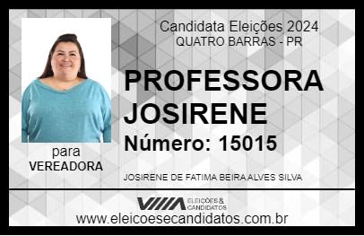 Candidato PROFESSORA JOSIRENE 2024 - QUATRO BARRAS - Eleições