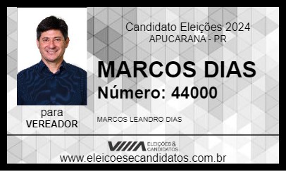 Candidato MARCOS DIAS 2024 - APUCARANA - Eleições