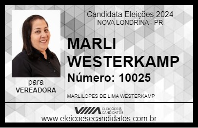 Candidato MARLI WESTERKAMP 2024 - NOVA LONDRINA - Eleições