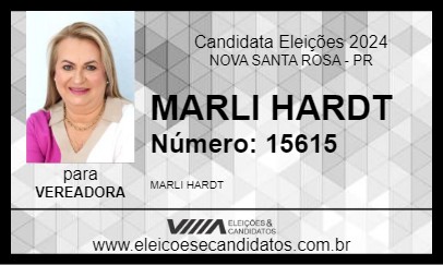 Candidato MARLI HARDT 2024 - NOVA SANTA ROSA - Eleições