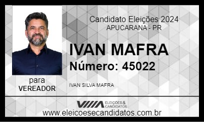 Candidato IVAN MAFRA 2024 - APUCARANA - Eleições