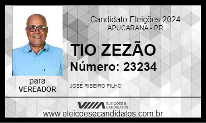 Candidato TIO ZEZÃO 2024 - APUCARANA - Eleições