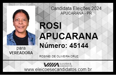 Candidato ROSI APUCARANA 2024 - APUCARANA - Eleições