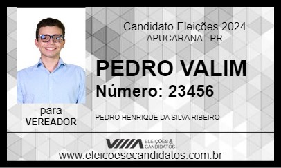 Candidato PEDRO VALIM 2024 - APUCARANA - Eleições