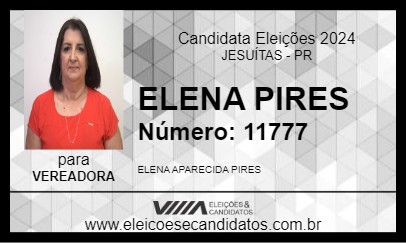 Candidato ELENA PIRES 2024 - JESUÍTAS - Eleições