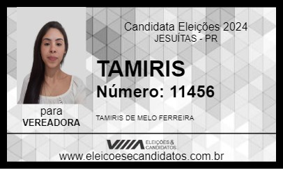 Candidato TAMIRIS 2024 - JESUÍTAS - Eleições