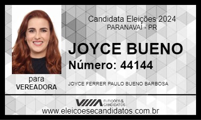 Candidato JOYCE BUENO 2024 - PARANAVAÍ - Eleições