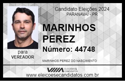 Candidato MARINHOS PEREZ 2024 - PARANAVAÍ - Eleições