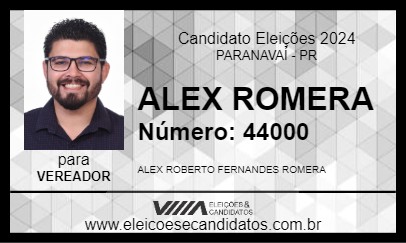 Candidato ALEX ROMERA 2024 - PARANAVAÍ - Eleições