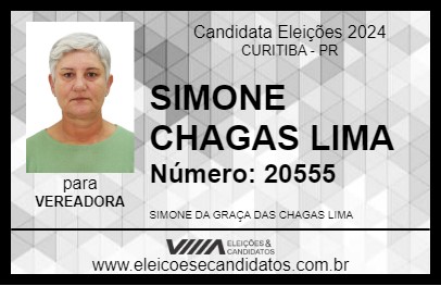 Candidato SIMONE CHAGAS LIMA 2024 - CURITIBA - Eleições