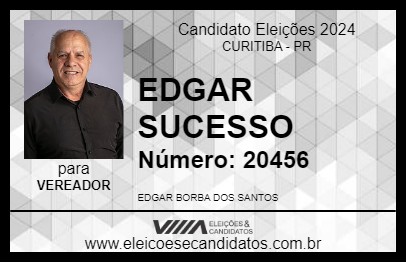 Candidato EDGAR SUCESSO 2024 - CURITIBA - Eleições