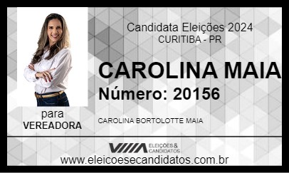 Candidato CAROLINA MAIA 2024 - CURITIBA - Eleições