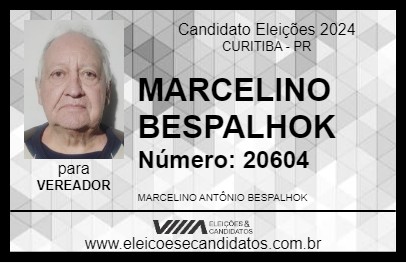 Candidato MARCELINO BESPALHOK 2024 - CURITIBA - Eleições