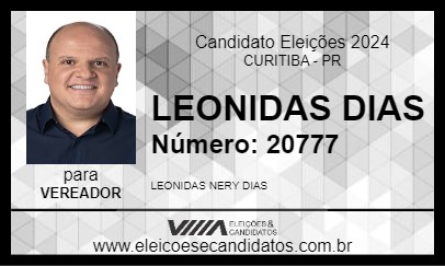 Candidato LEONIDAS DIAS 2024 - CURITIBA - Eleições