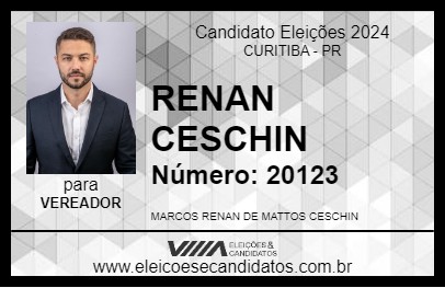 Candidato RENAN CESCHIN 2024 - CURITIBA - Eleições