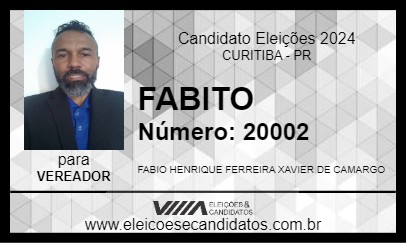 Candidato FABITO 2024 - CURITIBA - Eleições