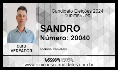 Candidato SANDRO 2024 - CURITIBA - Eleições