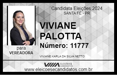 Candidato VIVIANE PALOTTA 2024 - SANTA FÉ - Eleições