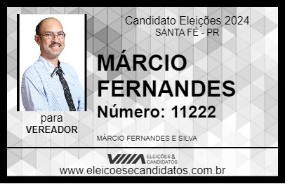 Candidato MÁRCIO FERNANDES 2024 - SANTA FÉ - Eleições