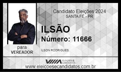 Candidato ILSÃO 2024 - SANTA FÉ - Eleições